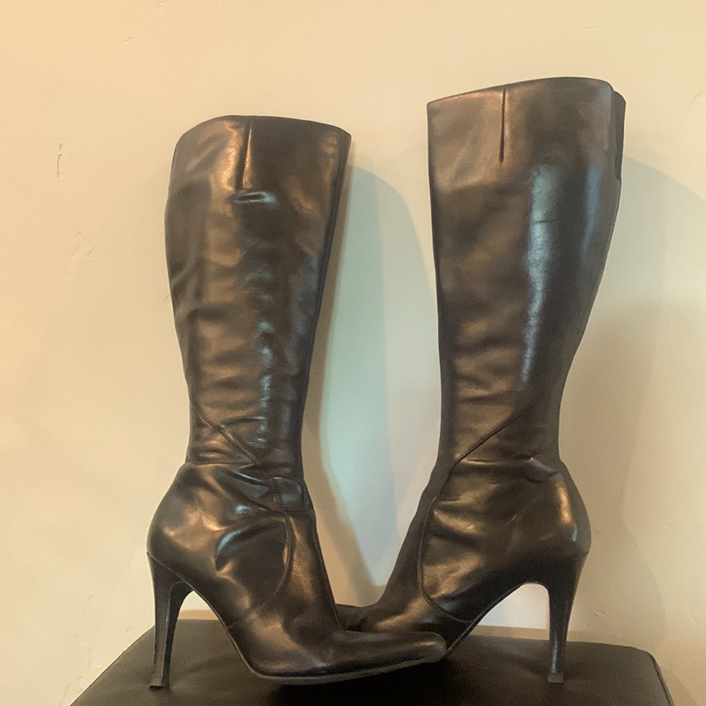 Black Knee high stiletto boots by Nine West